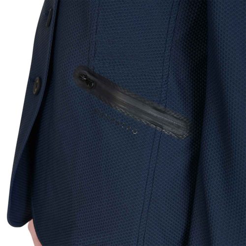 Női versenykabát négy gombbal, perforált anyagból