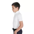 Fiú slim fit versenypóló négy gombbal