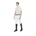 Férfi slim fit versenypóló négy gombbal