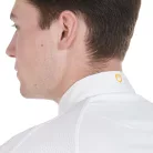 Férfi slim fit verseny póló négy gombbal