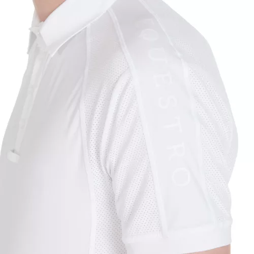 Férfi slim fit verseny póló négy gombbal