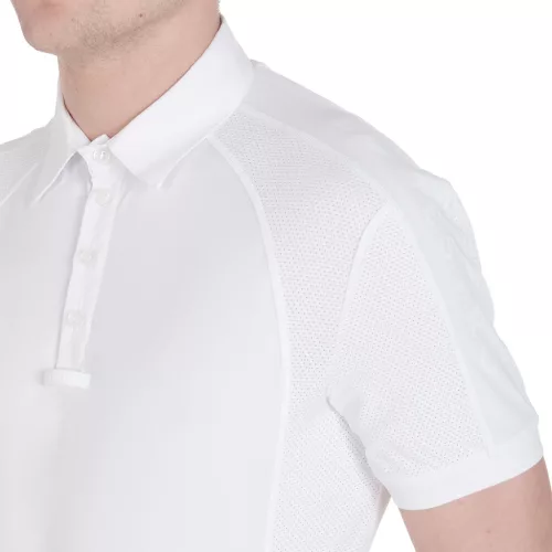 Férfi slim fit verseny póló négy gombbal