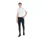 Férfi slim fit verseny póló négy gombbal