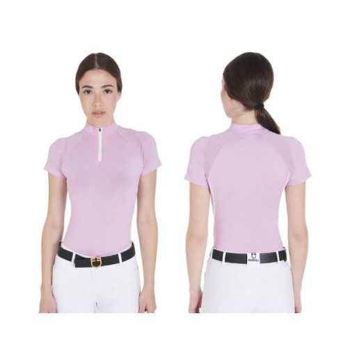 Equestro női technikai lovaglópóló - rózsaszín, XL