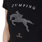 Equestro Női slim fit póló strasszkövekkel