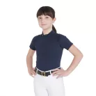 Equestro Gyerek slim fit edzőpóló - magas teljesítmény
