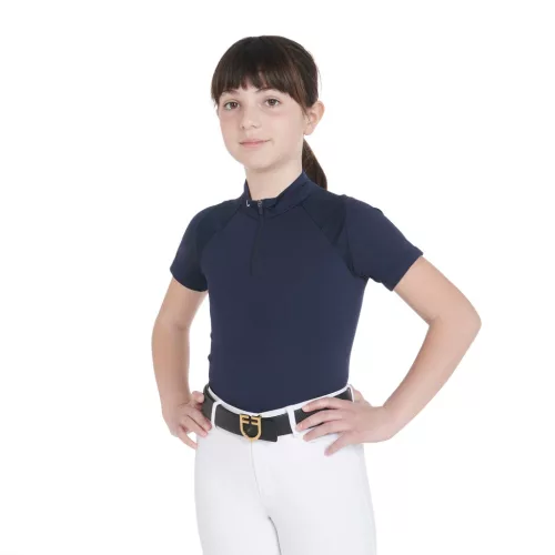 Equestro Gyerek slim fit edzőpóló - magas teljesítmény