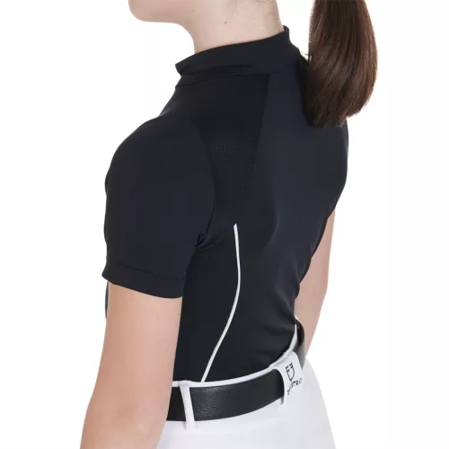 Equestro Gyerek slim fit edzőpóló, magas teljesítmény