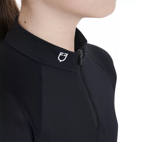 Equestro Gyerek slim fit edzőpóló, magas teljesítmény