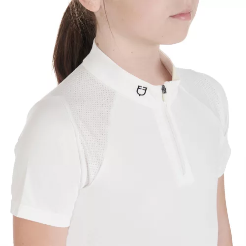 Equestro Gyerekeknek való slim fit edzőpóló, magas teljesítmény