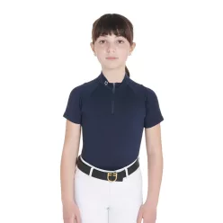 Equestro Gyerek slim fit edzőpóló - magas teljesítmény