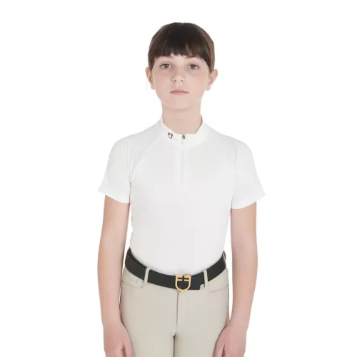 Equestro Gyerek slim fit edzőpóló - magas teljesítmény