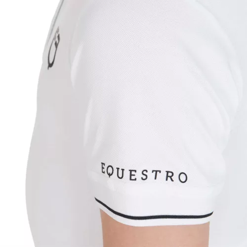 Equestro Gyerek slim fit polo póló antibakteriális technikai anyagból