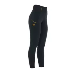   Equestro Slim Fit női teliszilikonos lovaglóleggings - fekete, S