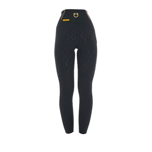 Equestro Slim Fit női teliszilikonos lovaglóleggings - fekete, L