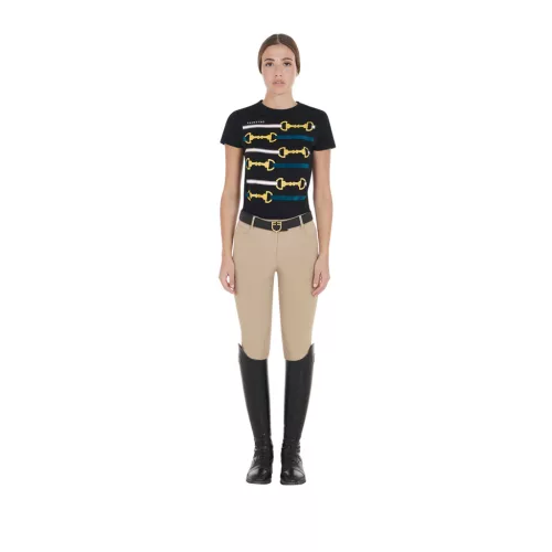 Női slim fit grip lovaglónadrág logóval