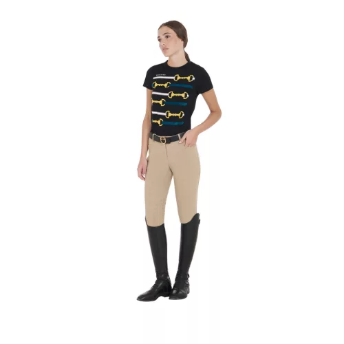 Női slim fit grip lovaglónadrág logóval