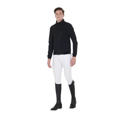 Equestro Férfi dzseki technikai anyagból, kihúzható kapucnival