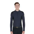 Equestro Férfi slim fit hosszú ujjú edző póló