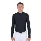 Equestro Férfi slim fit hosszú ujjú edző póló