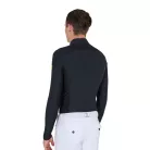 Equestro Férfi slim fit hosszú ujjú edző póló