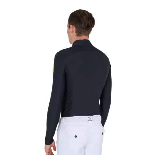 Equestro Férfi slim fit hosszú ujjú edző póló