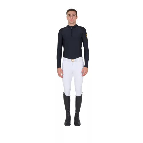 Equestro Férfi slim fit hosszú ujjú edző póló