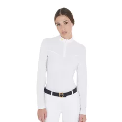   Equestro Technical and Mesh hosszú ujjú női versenying - fehér, S