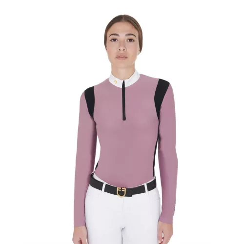 Női slim fit póló technikai anyagból