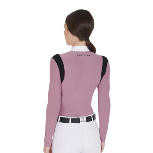 Női slim fit póló technikai anyagból