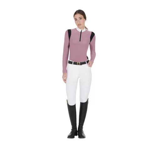 Női slim fit póló technikai anyagból