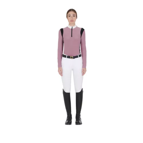 Női slim fit póló technikai anyagból