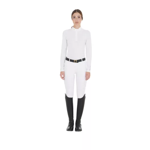 Női slim fit póló technikai anyagból