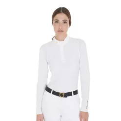 Női slim fit póló technikai anyagból