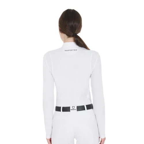 Női slim fit póló technikai anyagból