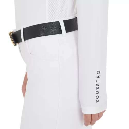 Női slim fit póló technikai anyagból