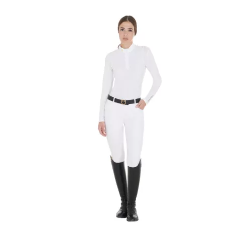 Női slim fit póló technikai anyagból