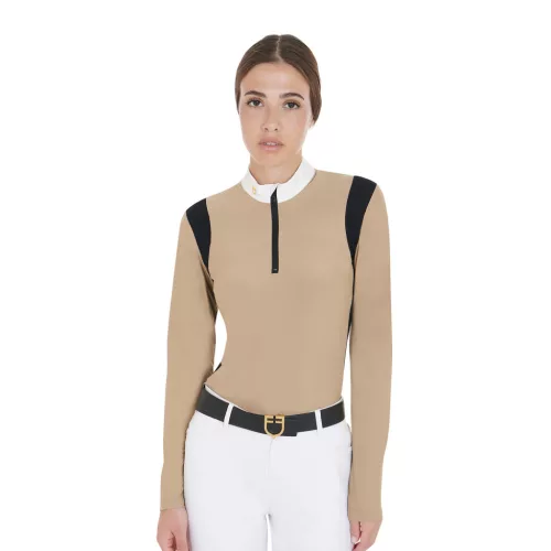 Női slim fit póló technikai anyagból