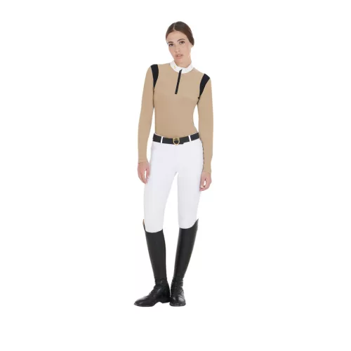 Női slim fit póló technikai anyagból