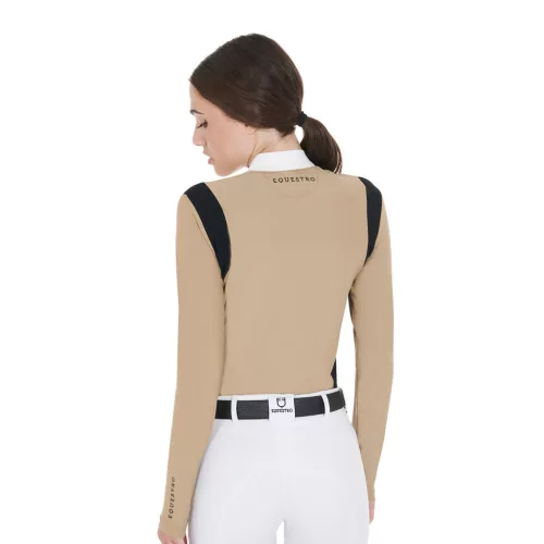 Női slim fit póló technikai anyagból