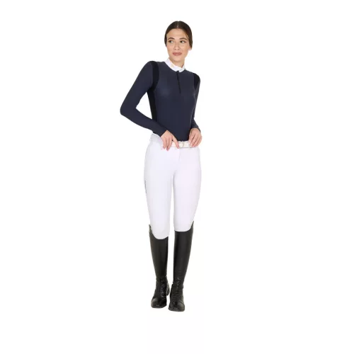 Női slim fit póló technikai anyagból