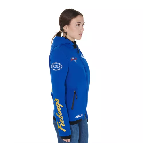 Unisex többszörös logós fleece softshell dzseki