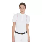 Női slim fit versenypóló ing gombokkal