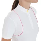 Női slim fit versenypóló ing gombokkal