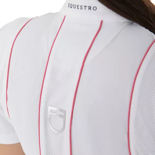 Női slim fit verseny póló gombokkal