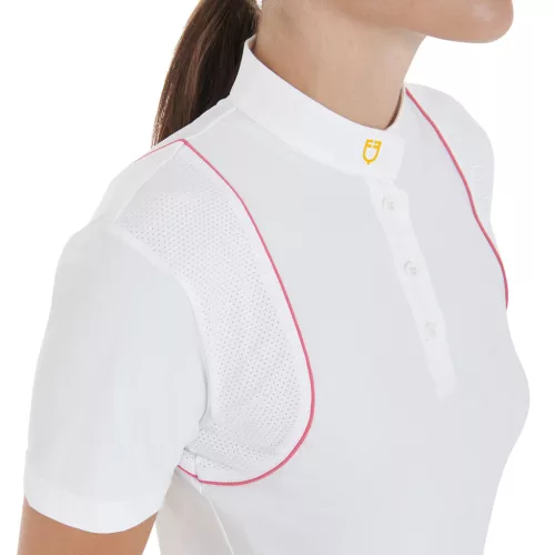 Női slim fit verseny póló gombokkal