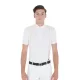Férfi slim fit póló technikai anyagból, pipával