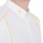 Férfi slim fit póló technikai anyagból, díszítéssel