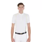Férfi slim fit versenypóló technikai anyagból