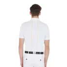 Férfi slim fit versenypóló technikai anyagból